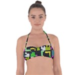 Drawn squares                                                     Halter Bandeau Bikini Top