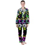 Drawn squares                                                  Satin Long Sleeve Pyjamas Set