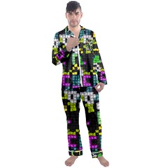 Men s Long Sleeve Satin Pajamas Set 