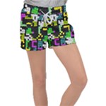 Drawn squares                                                  Women s Velour Lounge Shorts