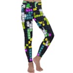 Drawn squares                                                    Kids  Lightweight Velour Classic Yoga Leggings