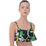 Drawn squares                                                    Frill Bikini Top