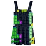 Drawn squares                                                   Kids  Layered Skirt Swimsuit