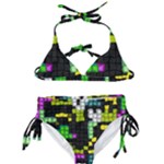 Drawn squares                                                    Kids  Classic Bikini Set