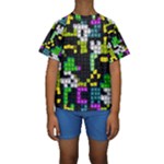 Drawn squares                                                      Kid s Short Sleeve Swimwear