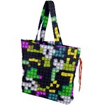 Drawn squares                                                   Drawstring Tote Bag