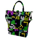 Drawn squares                                                     Buckle Top Tote Bag