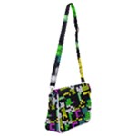 Drawn squares                                                 Shoulder Bag with Back Zipper