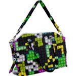 Drawn squares                                                  Canvas Crossbody Bag