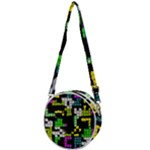 Drawn squares                                                 Crossbody Circle Bag