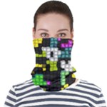 Drawn squares                                                 Face Seamless Bandana (Adult)