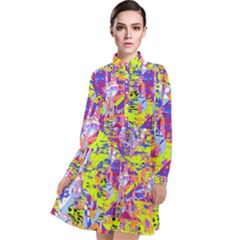 Long Sleeve Chiffon Shirt Dress 