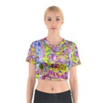 Green blue texture                                                      Cotton Crop Top