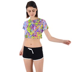 Tie Back Short Sleeve Crop T-Shirt 