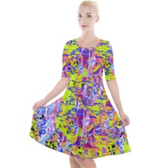 Quarter Sleeve A-Line Dress 