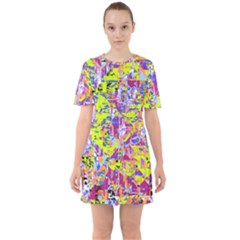 Sixties Short Sleeve Mini Dress 