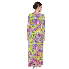 Quarter Sleeve Maxi Dress 