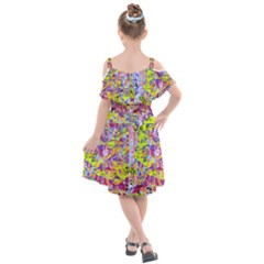 Kids  Cut Out Shoulders Chiffon Dress 