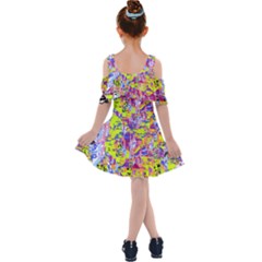 Kids  Shoulder Cutout Chiffon Dress 