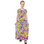 Green blue texture                                                    Kids  Short Sleeve Maxi Dress