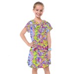 Green blue texture                                                       Kids  Drop Waist Dress