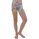 Green blue texture                                                      Kids  Lightweight Velour Yoga Shorts