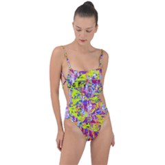 Tie Strap One Piece Swimsuit 