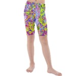 Green blue texture                                                    Kids  Mid Length Swim Shorts