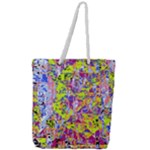 Green blue texture                                                  Full Print Rope Handle Tote (Large)