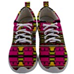 Pink yellow green shapes                                                   Mens Athletic Shoes