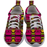 Pink yellow green shapes                                                    Kids Athletic Shoes