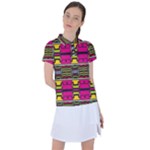 Pink yellow green shapes                                                      Women s Polo Tee