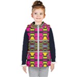 Pink yellow green shapes                                                      Kid s Hooded Puffer Vest