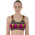 Pink yellow green shapes                                                          Back Weave Sports Bra