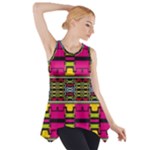 Pink yellow green shapes                                                       Side Drop Tank Tunic