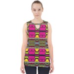 Pink yellow green shapes                                                       Cut Out Tank Top