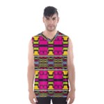 Pink yellow green shapes                                                       Men s Basketball Tank Top