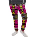 Pink yellow green shapes                                                       Men s Jogger Sweatpants