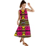 Pink yellow green shapes                                                          Summer Maxi Dress