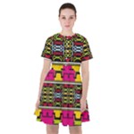 Pink yellow green shapes                                                         Sailor Dress