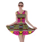 Pink yellow green shapes                                                       Skater Dress