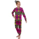 Pink yellow green shapes                                                    Kids  Long Sleeve Set