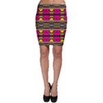 Pink yellow green shapes                                                       Bodycon Skirt