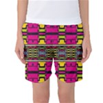 Pink yellow green shapes                                                      Women s Basketball Shorts