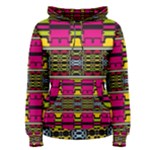 Pink yellow green shapes                                                       Women s Pullover Hoodie