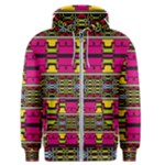 Pink yellow green shapes                                                       Men s Zipper Hoodie