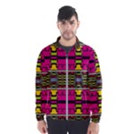 Pink yellow green shapes                                                       Wind Breaker (Men)