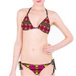 Pink yellow green shapes                                                       Bikini set