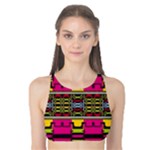 Pink yellow green shapes                                                       Tank Bikini Top