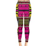 Pink yellow green shapes                                                       Leggings